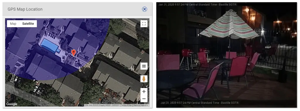 GPS map location and photo in checkpoint